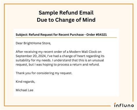 Refund Email Template