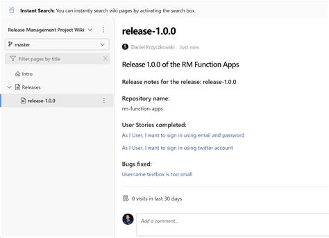 Release Notes in Azure DevOps