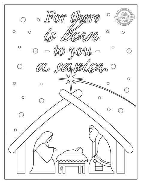 Religious Christmas Coloring Pages Printable