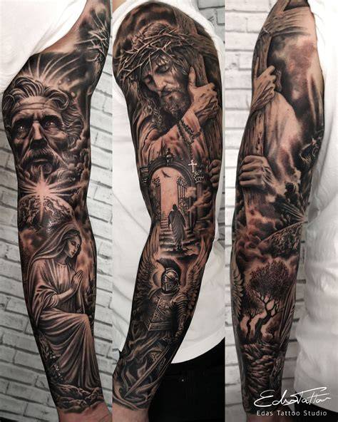 Religious Sleeve Tattoo Templates