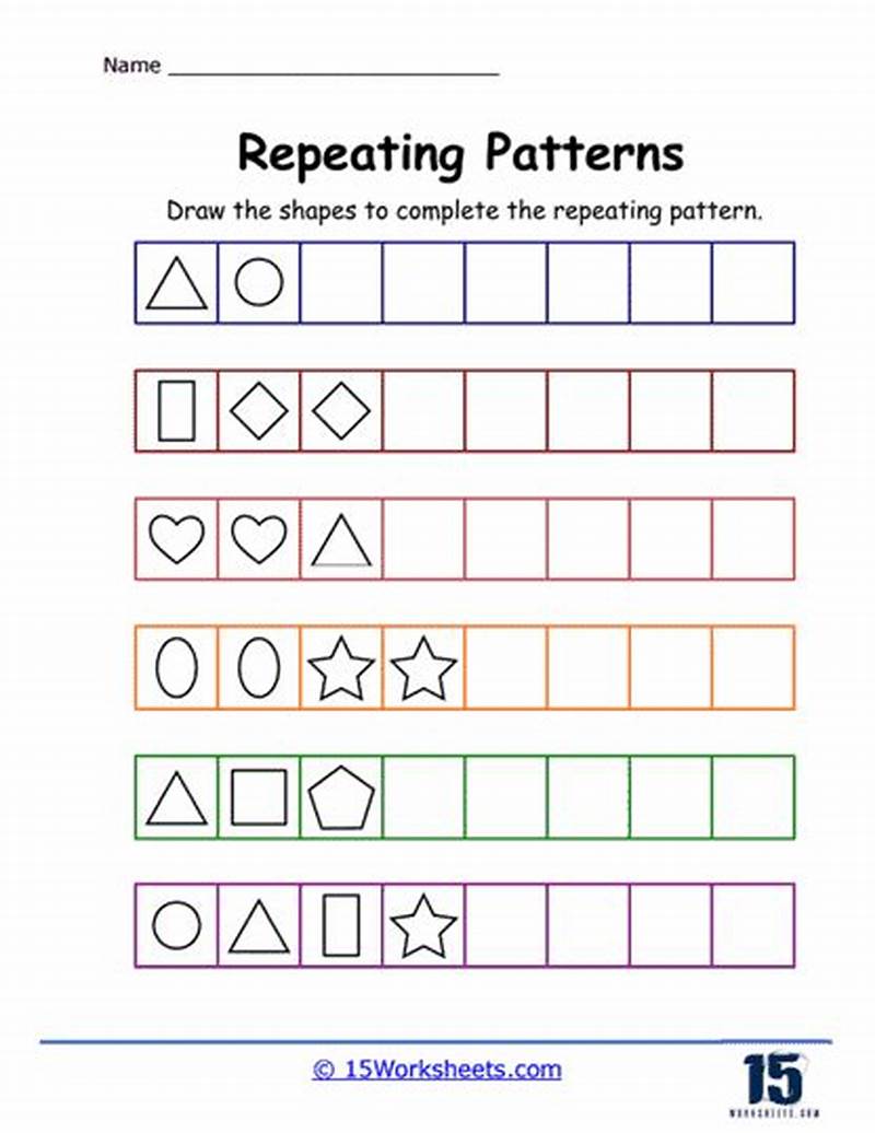 Repeating Pattern Worksheets