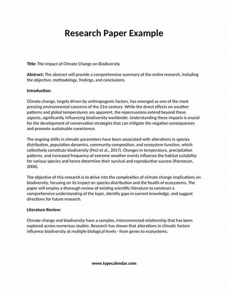 Research Paper Template Example