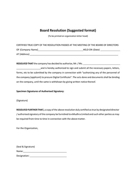 Resolution Writing Template