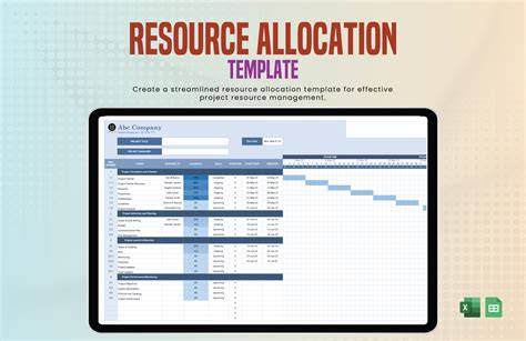 Resource Allocation Template Excel