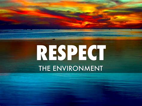 Respect the Environment