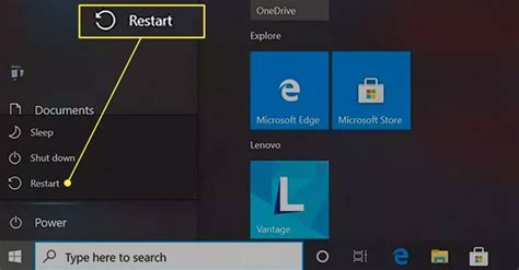 Restart Menu