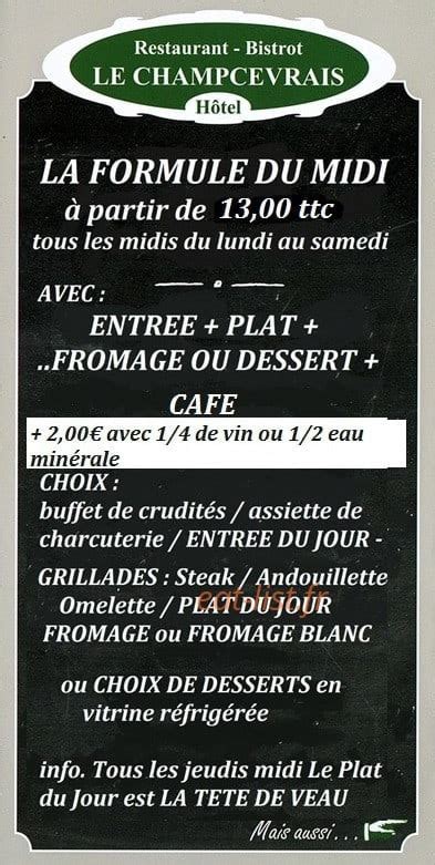 Restaurant à Champcevrais