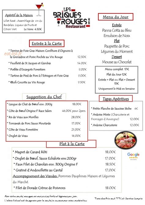 Restaurant Les briques Rouges à Veyre-Monton