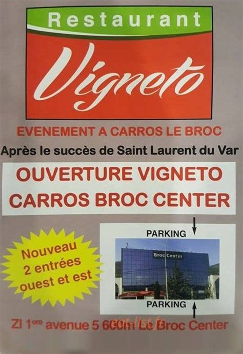 Restaurant VIGNETO CARROS à Le Broc