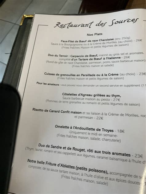 Restaurant des Sources à Bourbon-Lancy