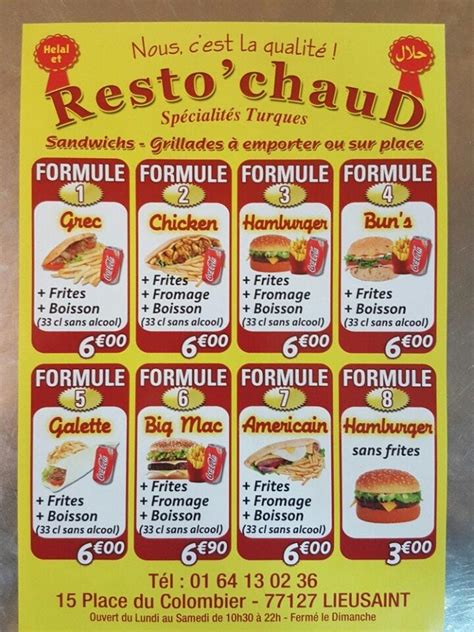 Resto'Chaud à Lieusaint