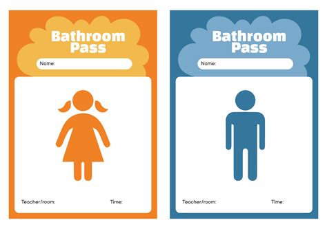 Restroom Pass Template