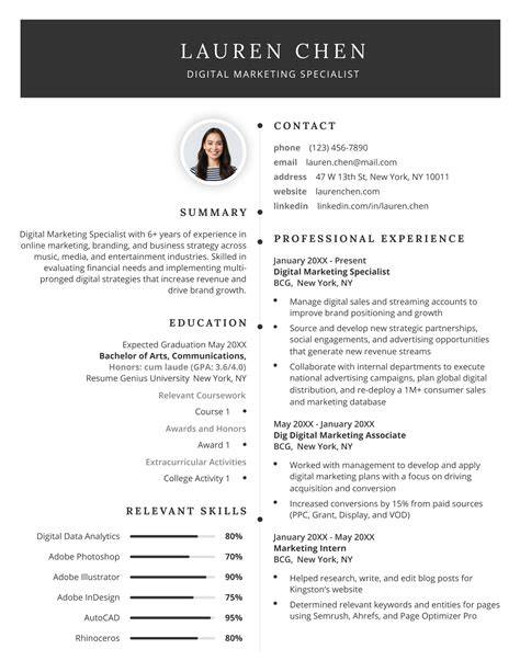 Resume Genius Free Resume Templates