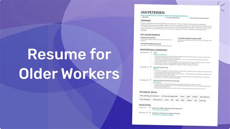 Resume Template For Older Workers