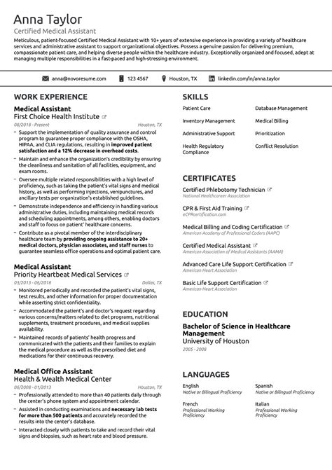 Resume Template With Good Ats Score