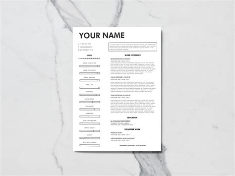 Resume Templates Adobe