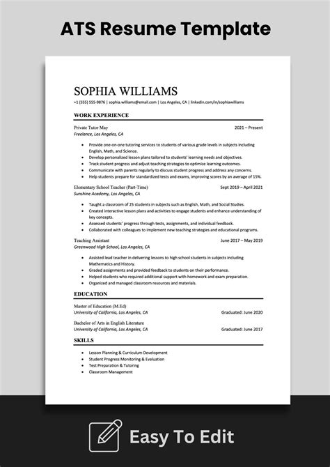 Resume Templates That Pass Ats