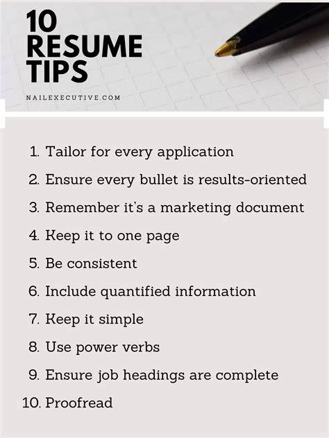 Resume Tips