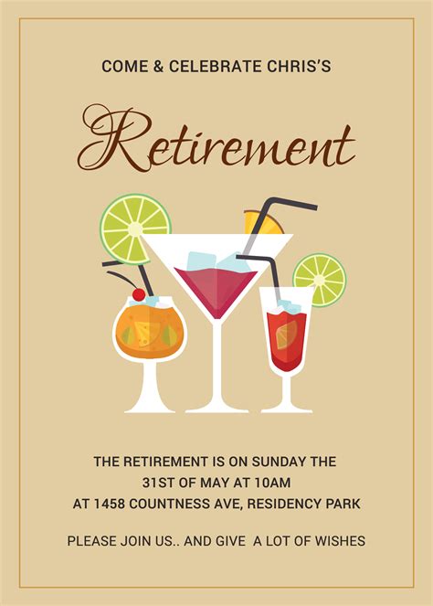 Retirement Invitations Free Templates