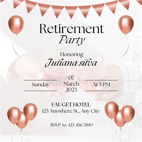 Retirement Party Invitations Template
