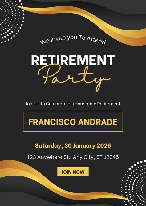 Retirement Party Template Flyer