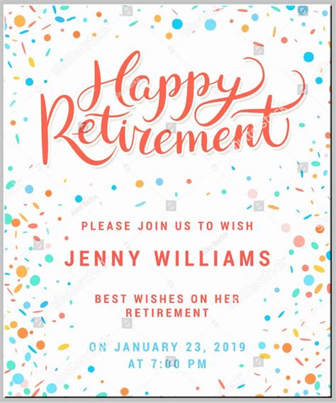 Retirement Reception Invitation Template
