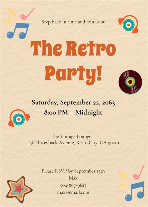 Retro Invitation Template