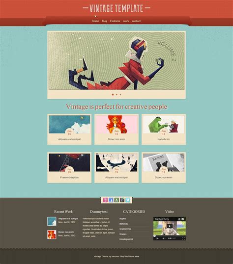 Retro Style Website Templates