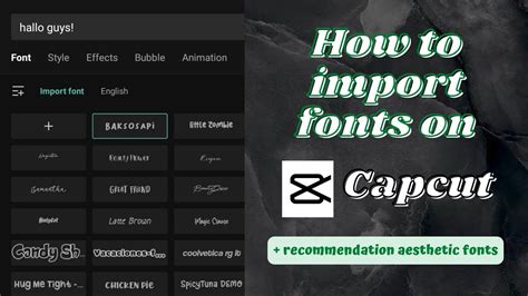 Reusable Capcut Fonts Template