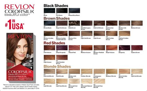 Revlon Colorsilk Hair Dye Color Chart