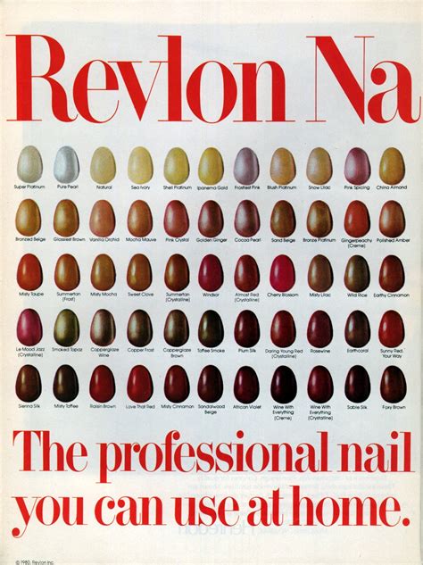 Revlon Nail Polish Colour Chart