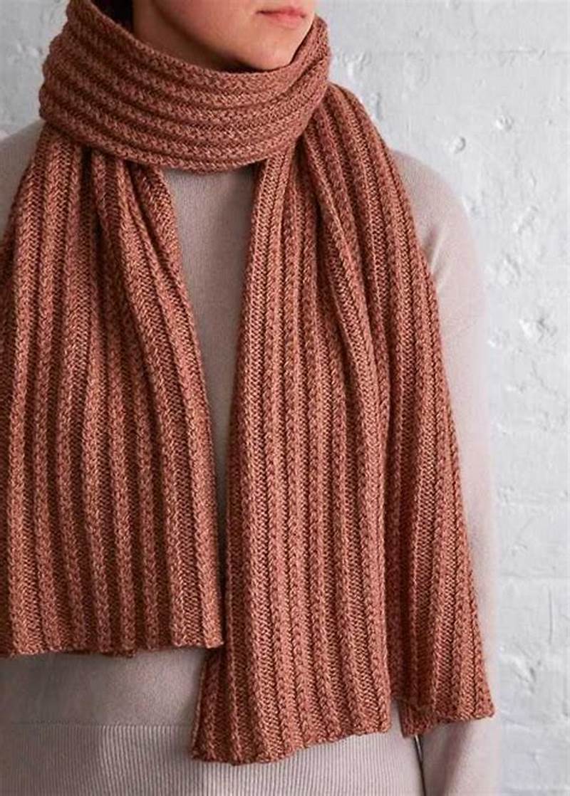 Ribbed Scarf Pattern Knitting