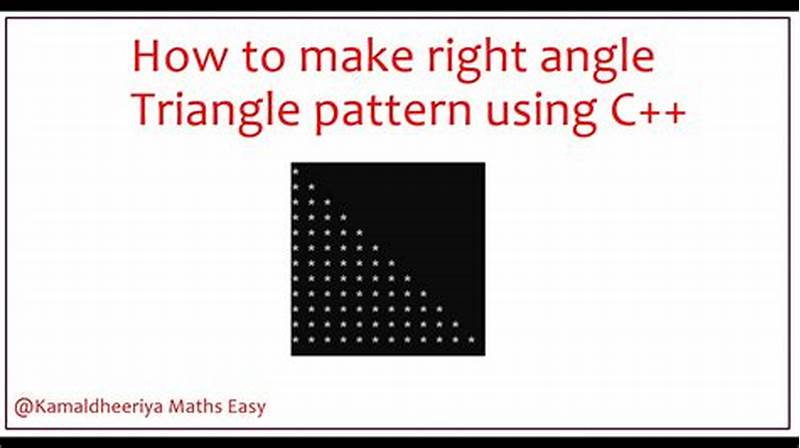 Right Angle Triangle Pattern In C