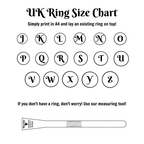 Ring Sizing Chart Uk