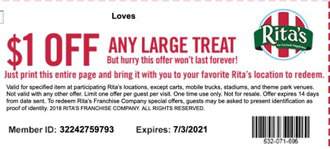 Ritas Coupons Printable