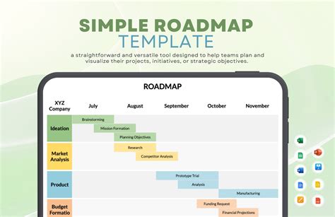 Roadmap Templates Excel