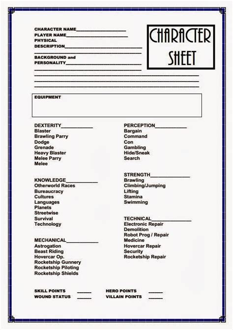 Roleplay Character Template