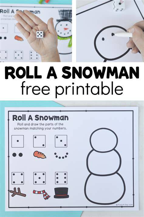 Roll A Snowman Printable Free
