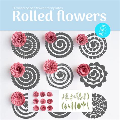 Rolled Paper Flower Template