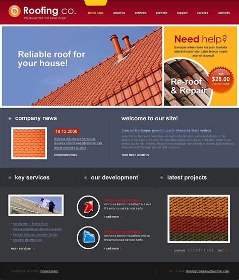 Roofing Website Templates