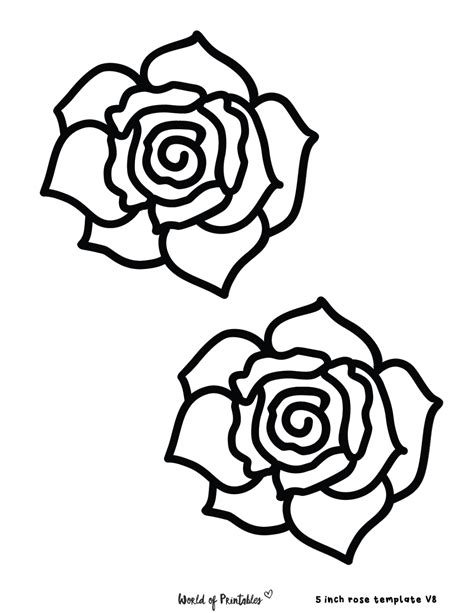 Rose Template Printable