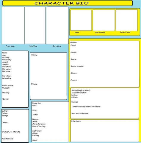 Rp Bio Template