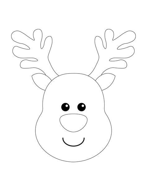 Rudolph Reindeer Face Template