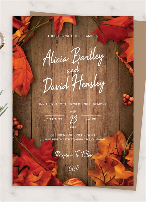 Rustic Wedding Invitation Template