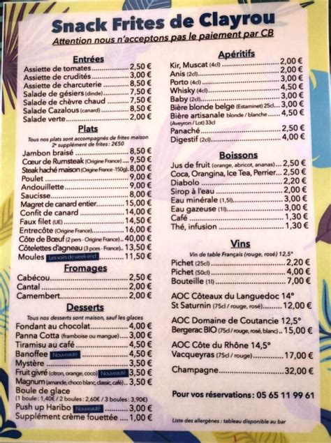 SNACK FRITES DE CLAYROU à Capdenac