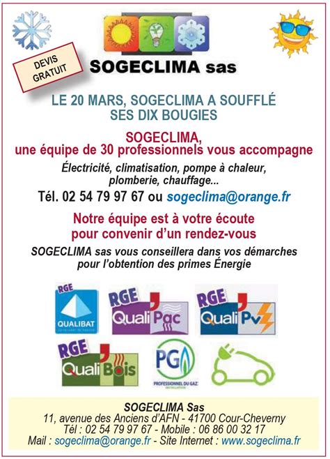 SOGECLIMA à Cour-Cheverny