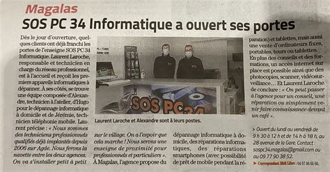 SOS PC 34 MAGALAS à Magalas