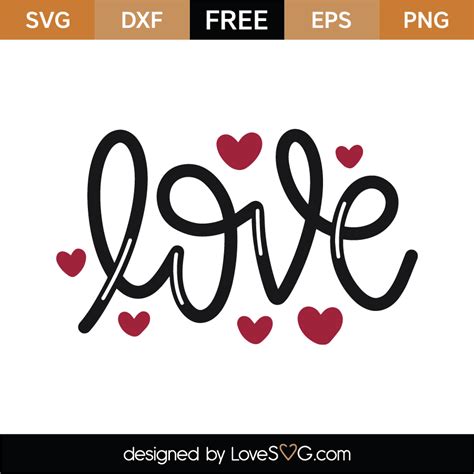 SVG Images Love Free for Cricut