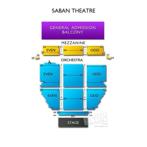 Saban Theatre Seating Chart