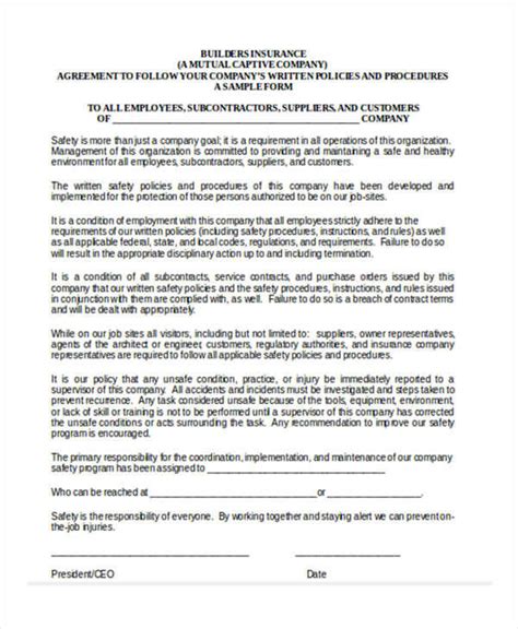 Safe Agreement Template